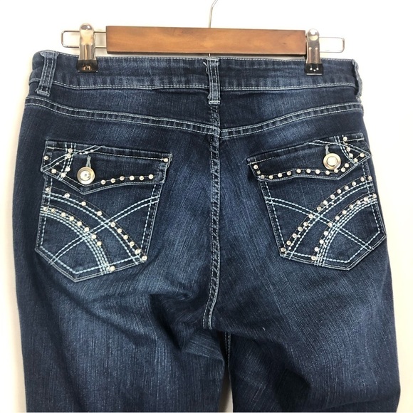 NY&C Lower Waist Curvy Bootcut Blue Jeans Women’s Size 8 New York And Company - Picture 9 of 14
